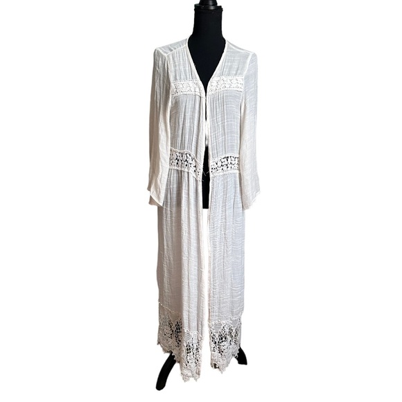 Other - Women’s Swim Crocheted Open Front Cover Up Size S/M